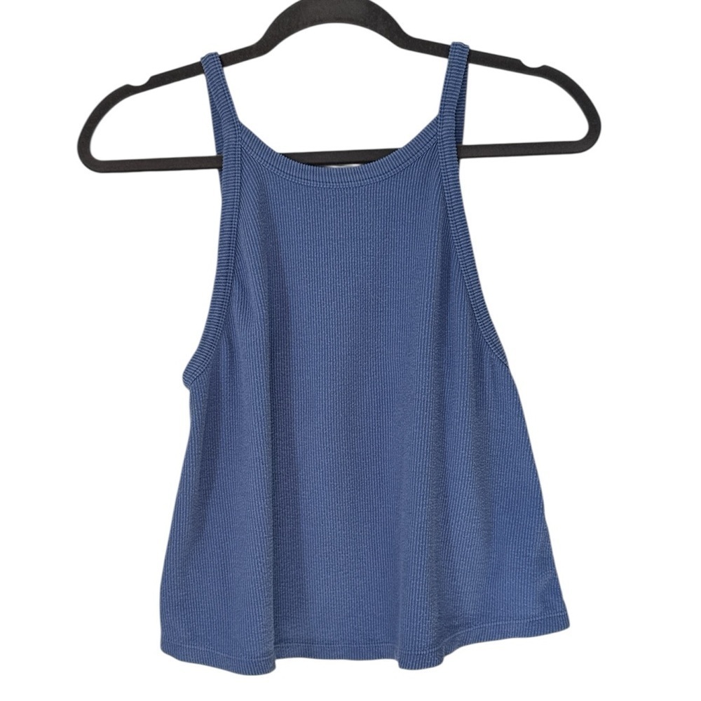 Free People Ribbed High Neck Tank Top